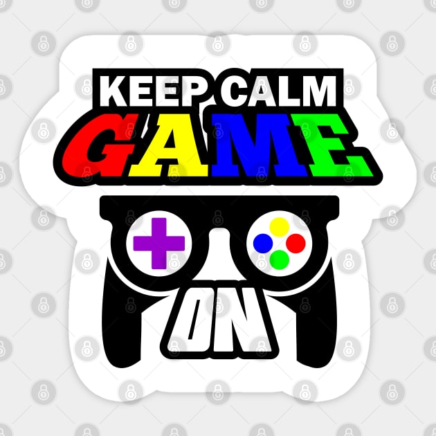 Keep Calm Game On Sticker by busines_night